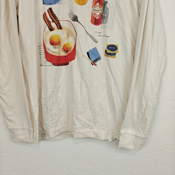 AYR Maggie Cowels Long Sleeve Breakfast Tee "I'll Sleep When I'm Dead" Cotton XS - Picture 4 of 16